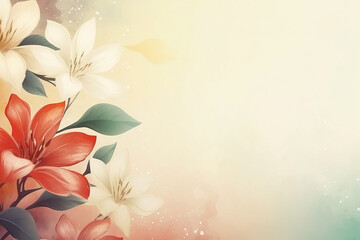 abstract floral background , top View, copy Space