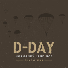D-day memorial celebrations design template