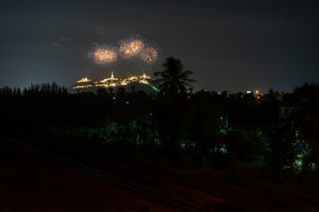 Phra Nakhon Khiri Festival 36th , beautiful fireworks and events at Phetchaburi Thailand : 20 March 2023