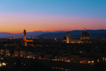 Fototapeta na wymiar Firenze sunset view