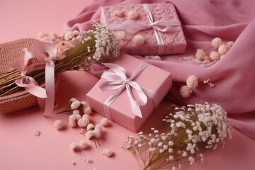 gift box with ribbon, Valentine 