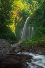 Tiu kelep waterfalls in north side of Lombok island
