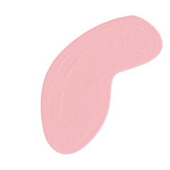 aesthetic shape with pink color in oil paint style 