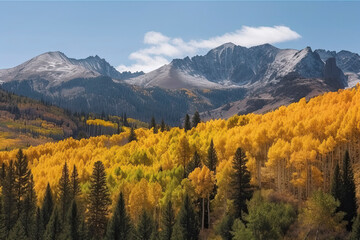 Colorado Rocky Mountains during the the fall season