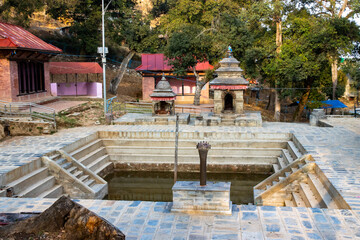 Indrasthan Temple and Indradaha Pond in KaluPande Hills, Chandragiri, Kathmandu, Nepal