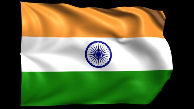 Flag Country India Background Loop