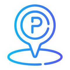 parking gradient icon