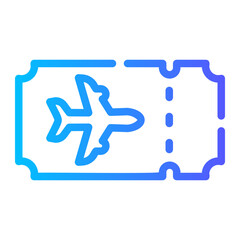 Fototapeta premium plane ticket gradient icon