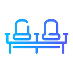 waiting room gradient icon