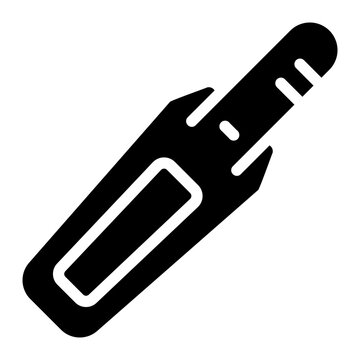 metal detector glyph icon