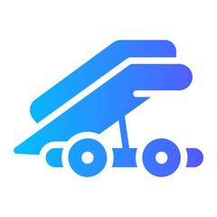 aircraft stairs gradient icon