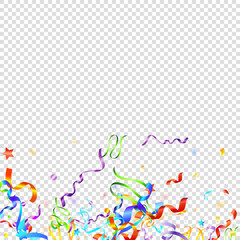 ribbon serpentine tinsel red spiral color curly