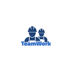 Teamwork concept logo template Icon isolated on white background