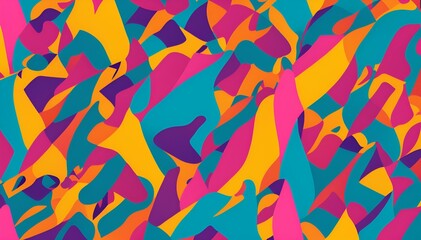 colourful abstract shapes as a background, 70s vibes | Generative Ai