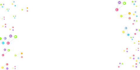 Social media marketing icons internet tags target