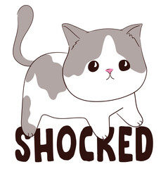 cat with a slogan, cat illustration, vector graphic design for t-shirt