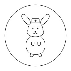 Linear vector icon of pedator.