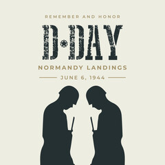 D-day memorial celebrations design template