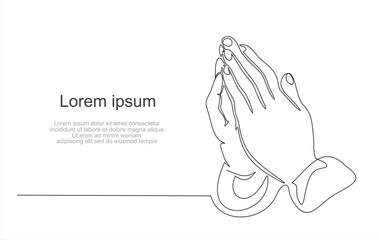 Two Hands Pressed Together in Prayer Position. Action for Prayer, Gratitude, Greeting and Thankful Isolated on White Background