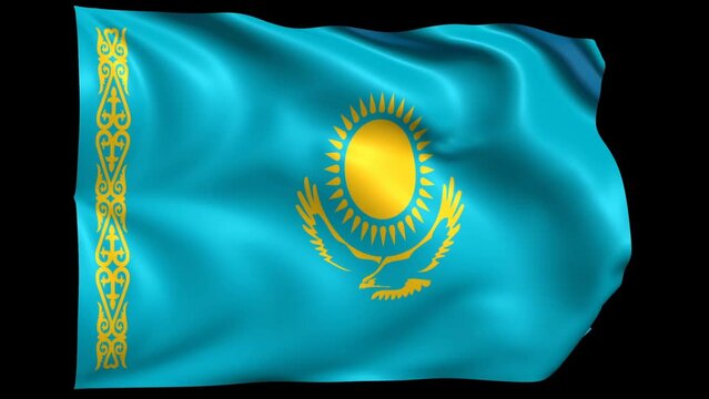 Flag Country Kazakhstan Background Loop