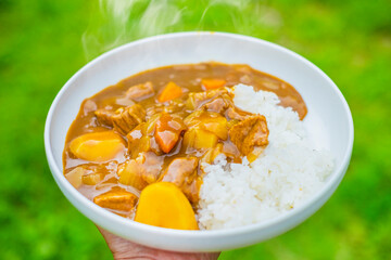 キャンプでカレー