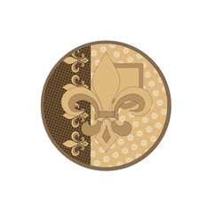 Decorative elegance luxury patterns baroque gold stock illustration