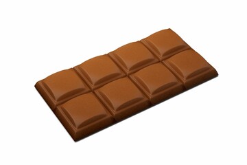 3D illustration of a chocolate bar isolated on a white background