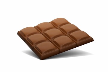 3D illustration of a chocolate bar isolated on a white background
