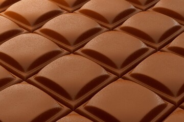 3D illustration of a bright milk chocolate bar