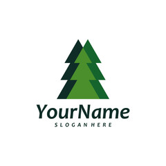 Fototapeta premium Pine Tree logo vector template. Creative Pine Tree logo design concepts