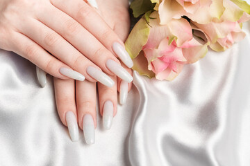 Fototapeta premium Stylish trendy female manicure.