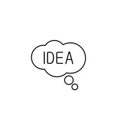  Idea Thought cloud Sign icon isolated on white background 