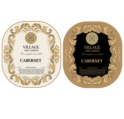 Obraz premium WINE LABEL COLLECTION DECORATIVE STICKER