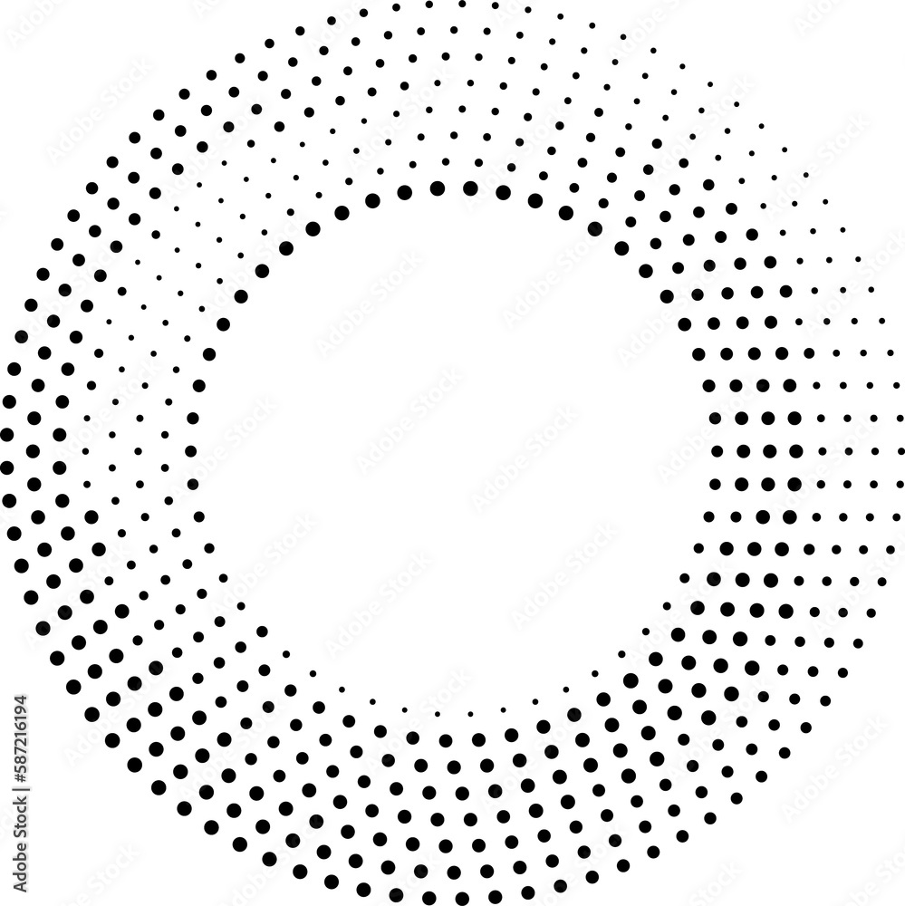 Leinwandbilder halftone circle pattern frame border with dots
