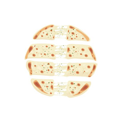 Korean Cheese potato bread illustration logo