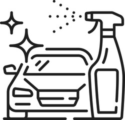 Car detergent spray, vehicle cleaning and washing