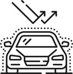 Car polish and wash buffing isolated outline icon