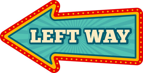Left way circus pointer template isolated icon © Vector Tradition