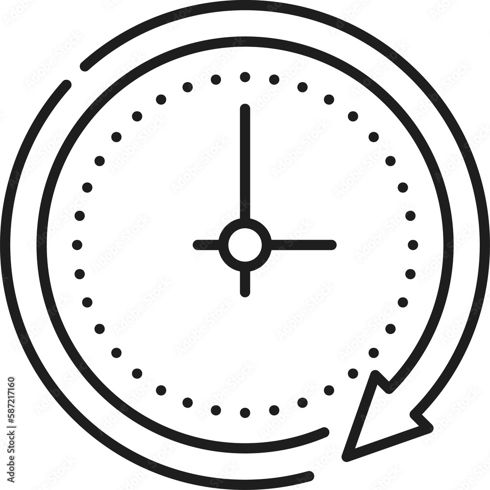 Aufkleber Alarm stopwatch isolated clock timer outline icon