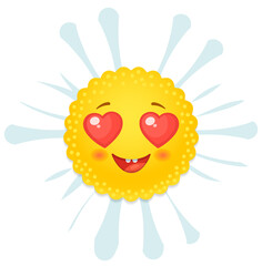 Chamomile flower smile or daisy camomile emoji