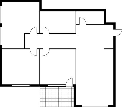 Floorplan blueprint flat project office floor plan