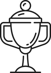 Cup trophy line icon, champion winner award prize