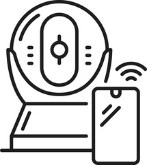 Surveillance camera, CCTV icon security system