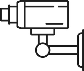Surveillance street camera, CCTV outline icon