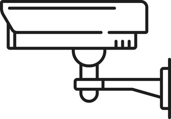 Surveillance street camera, CCTV outline icon