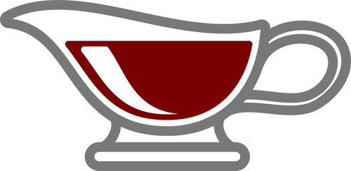 Chocolate sauce icon, restaurant menu symbol