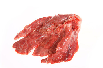 Obraz premium The pig lung on a white background