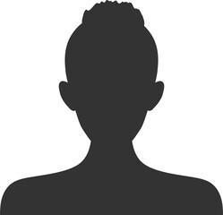 Person avatar, man head, people profile silhouette