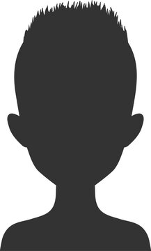 Person avatar or people portrait icon, head of boy
