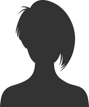 recommend clip art: Person avatar, woman head, profile silhouette
